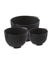 Bamboo Batter Bowls 3 Pack - Dark Grey