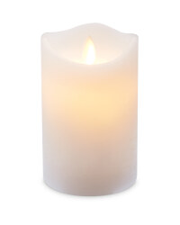 White Dancing Flame Candle