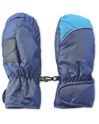 Crane Dark Blue Reflective Mittens
