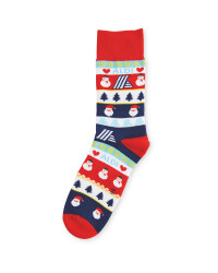 Blue & Red Aldi Mania Xmas Socks