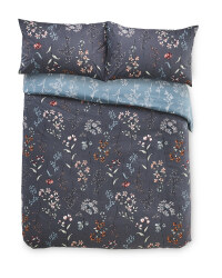 Dark Floral Double Duvet Set