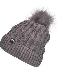 Adult's Dark Grey Pom Pom Knit Hat