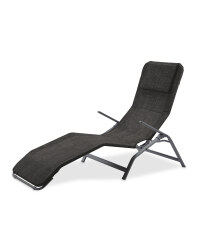 Reclining Sunlounger Anthracite/grey