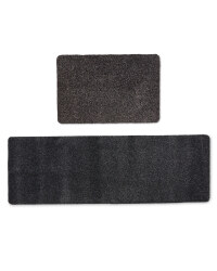 Dark Grey Runner & Rectangle Mat