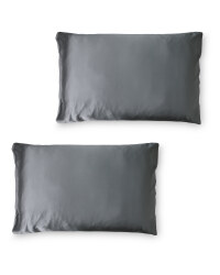 Dark Grey Silk Pillowcase 2 Pack