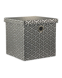 Dark Grey Storage Cube With Lid