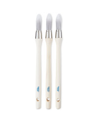 Deco Style Round Silver Sash Brushes