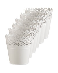 Small Grey Flower Pot 6 Pack Bundle