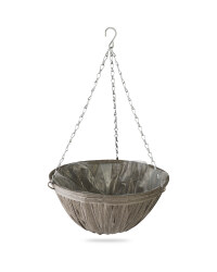 Grey Decorative Hanging Basket