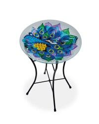 Decorative Peacock Bird Bath