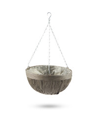 Gardenline Round Hanging Basket - Grey