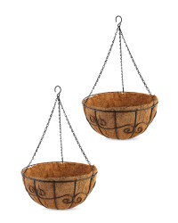 14" Decorative Swirl Basket 2 Pack