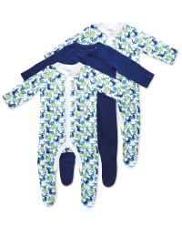 Dino Baby Sleepsuit 3 Pack