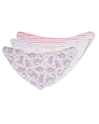 Pink Dino Dribble Bibs 3 Pack