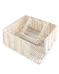 Distressed White Napkin Holder