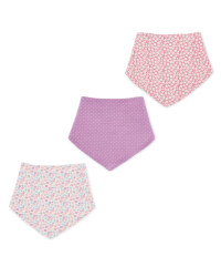 Ditsy Print Dribble Bibs 3 Pack