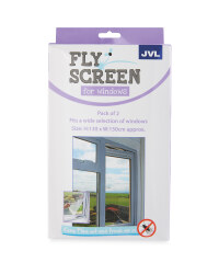 Fly Screen For Windows 2-Pack - Black