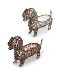 Dog Rattan Effect Animal Planter