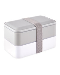 Double Bento Lunchbox - Grey