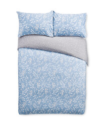 Double Blue Floral Duvet Set