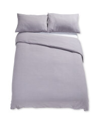Double Cotton Duvet Set - Dark Grey