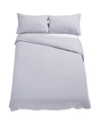 Double Cotton Duvet Set - Light Grey