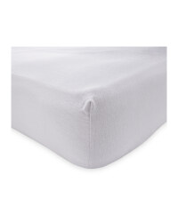 Double Cotton Fitted Sheet - Grey