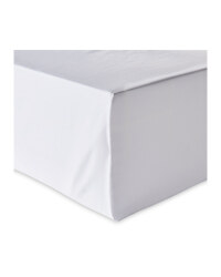 Double Cotton Flat Sheet - White