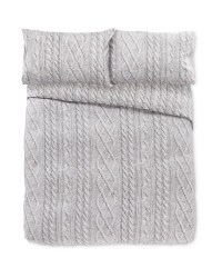 Knit Cotton Double Duvet Set