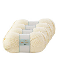Double Knitting Yarn Cream 4 Pack