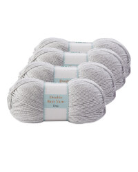 Double Knitting Yarn Grey 4 Pack