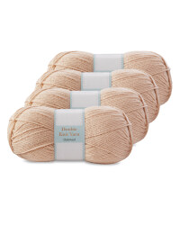 Double Knitting Yarn Oatmeal 4 Pack