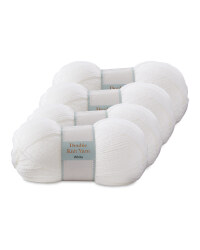Double Knitting Yarn White 4 Pack