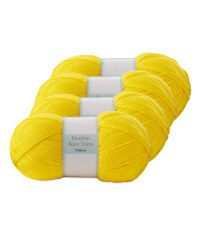 Double Knitting Yarn Yellow 4 Pack