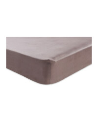 Double Sateen Fitted Sheet - Charcoal