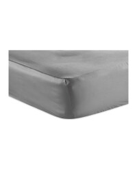Double Sateen Fitted Sheet - Charcoal