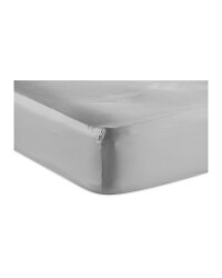Double Sateen Fitted Sheet - Grey
