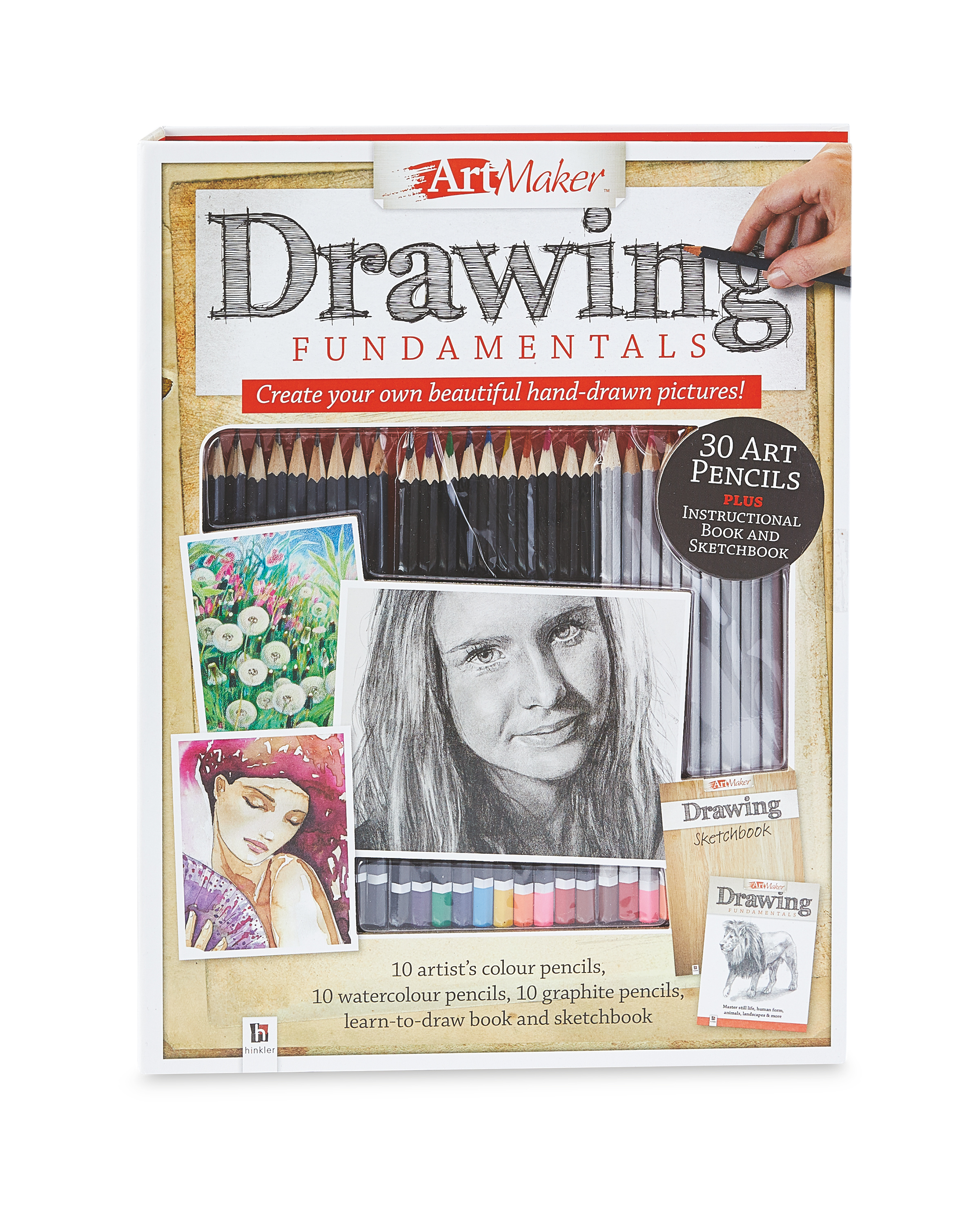 Art Maker Complete Drawing Kit (30 art pencils) Instructional and