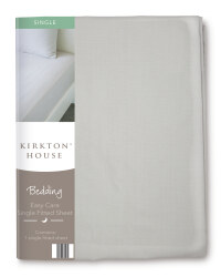 Easy Care Single Fitted Sheet - Light Grey