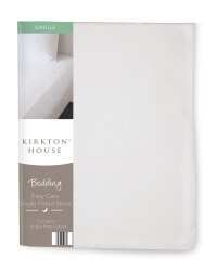 Easy Care Single Fitted Sheet - White
