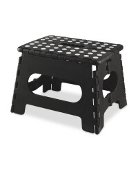 Easy Home Folding Step Stool - Black/White