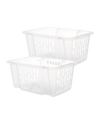 Easy Home Large Basket Set - White