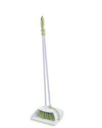 Easy Home Long Dustpan & Brush - Green