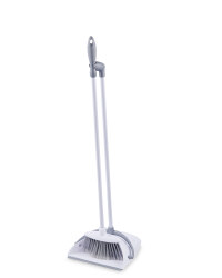 Easy Home Long Dustpan & Brush - Silver