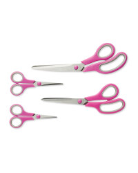 Easy Home Scissors Set 4-Piece - Pink