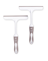 Easy Home Shower Wiper 2-Pack - Silver