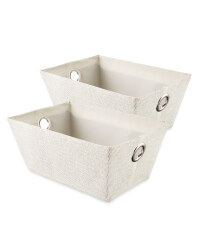 Easy Home Storage Tote 2-Pack - Off White