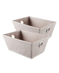 Easy Home Storage Tote 2-Pack - Pale Grey