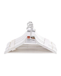 Easy Home Wooden Coat Hangers - White
