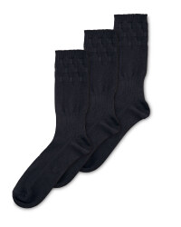 Easytop® Extra Roomy Socks 3 Pack - Black